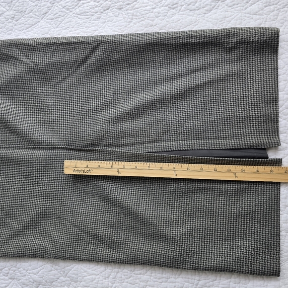 90s Ralph Lauren Vintage Micro Houndstooth Wool Maxi Pencil Academia Skirt - Picture 14 of 14